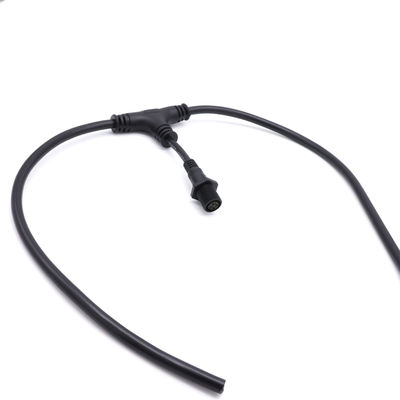 Konektor Tahan Air Tipe T PVC Hitam Kabel M16 IP67 Menggunakan Bersertifikat CCC