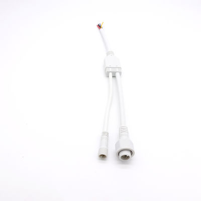 Konektor Y Tahan Air PVC Putih Bersertifikat IP68 M12 250V CCC