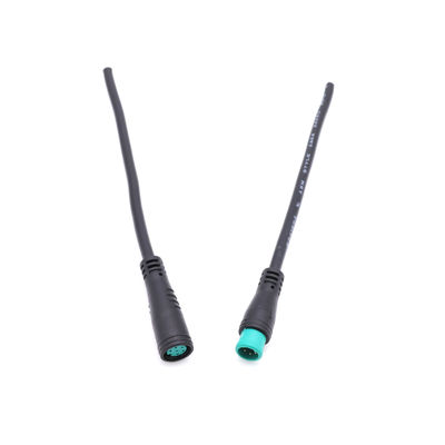 Konektor Kabel Tahan Air PVC Hitam M8 6 Pin IP65 Ebike Use