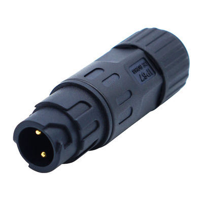 Lampu LED luar M12 Nylon Pria Wanita Plug Waterproof IP67 Konektor
