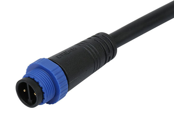M15 Waterproof 2 Pin Extension Cable Konektor Penerangan Luar Ruangan IP68