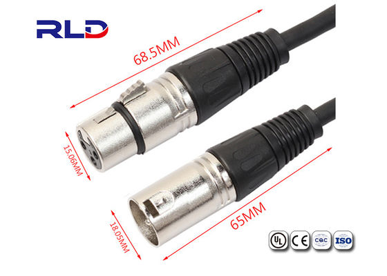 XLR Pria Tahan Air Konektor Kabel Listrik Colokan Ip65 3 Pin
