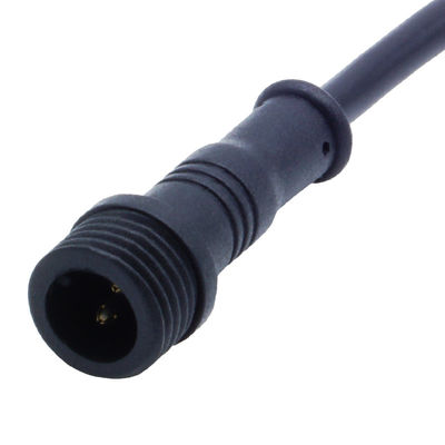 PA66 Sekrup Jenis Waterproof Konektor M12 Kepala siku untuk Daya Listrik IP68