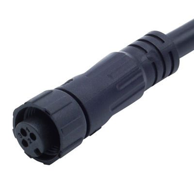 Elbow Female Plug M12 IP68 Waterproof Screw Type Connectors untuk lampu LED luar ruangan