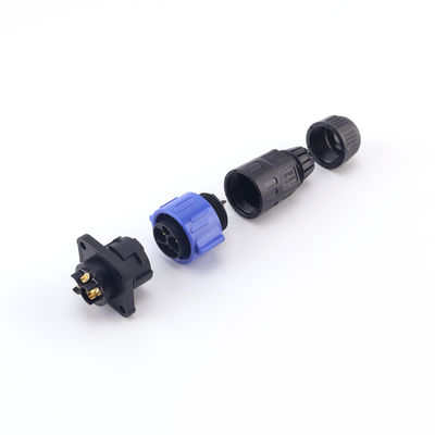 Konektor Daya Tahan Air Lampu LED Luar Ruangan Self-locking M25 Panel Mount IP67