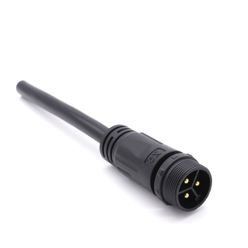Konektor Tahan Air PVC Nylon IP68 Pabrik Cina M20 3+3 3+2 Core Steker Tahan Air Pencahayaan Hijau
